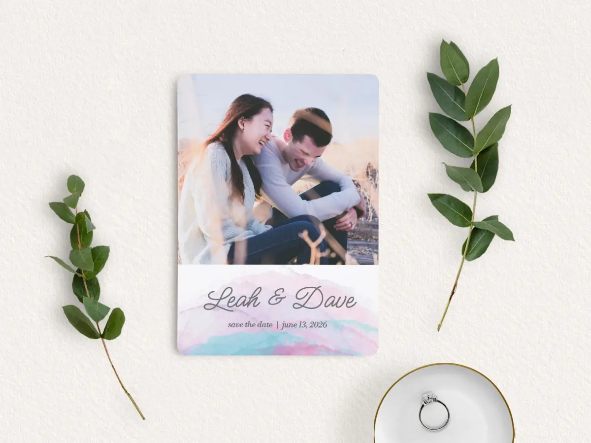 Save the Date Card with Optional Guest Addressing Service