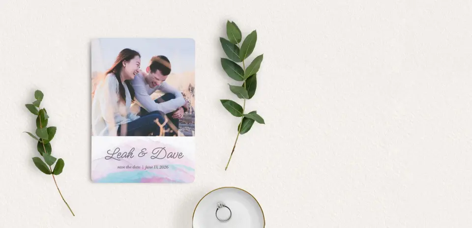 Save the Date Card with Optional Guest Addressing Service