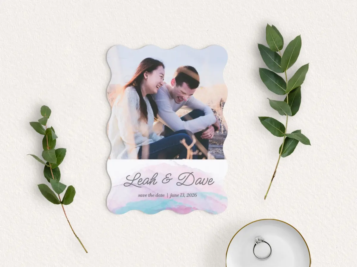 Save the Date Card with Optional Guest Addressing Service