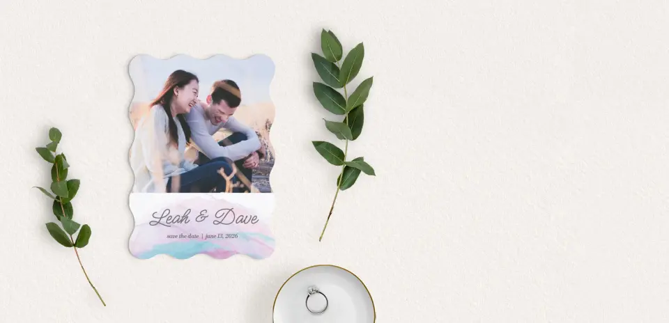 Save the Date Card with Optional Guest Addressing Service