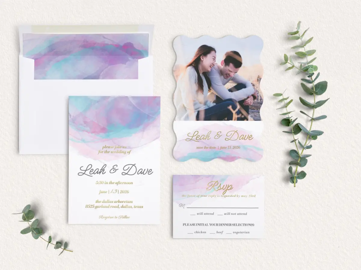 Front of Save the Date Card
