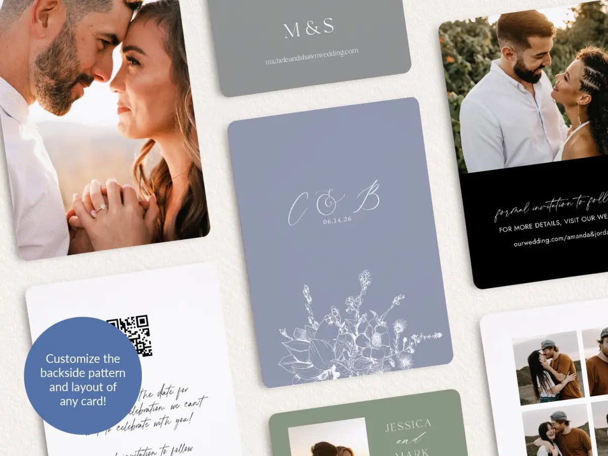 Back of Save the Date Card