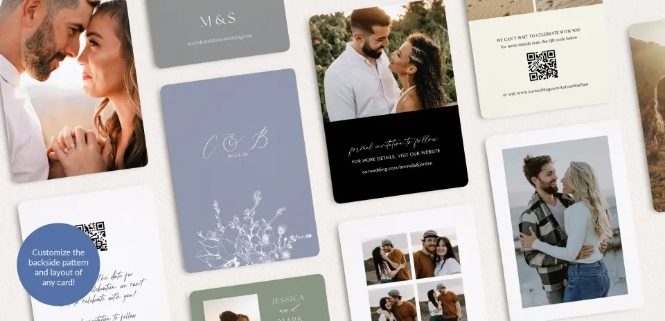 Back of Save the Date Card