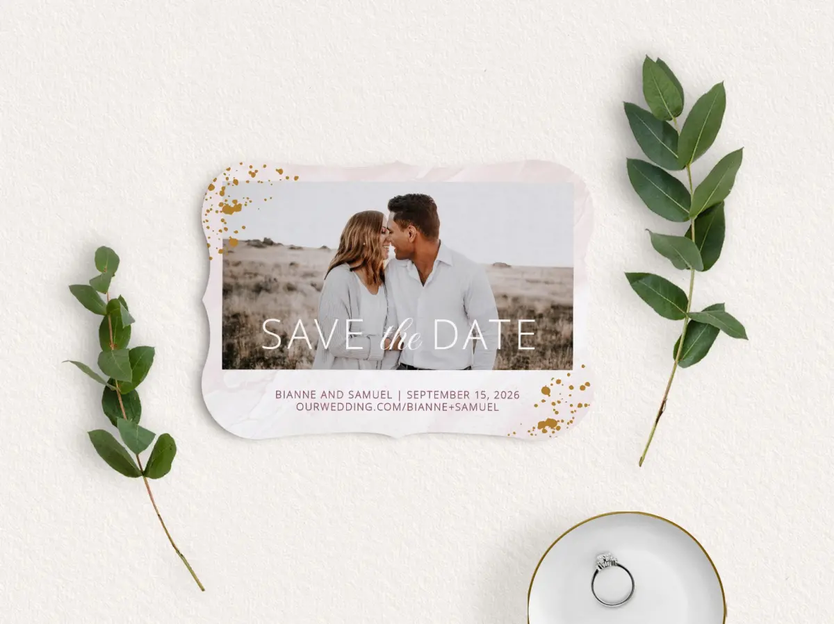 Save the Date Card with Optional Guest Addressing Service