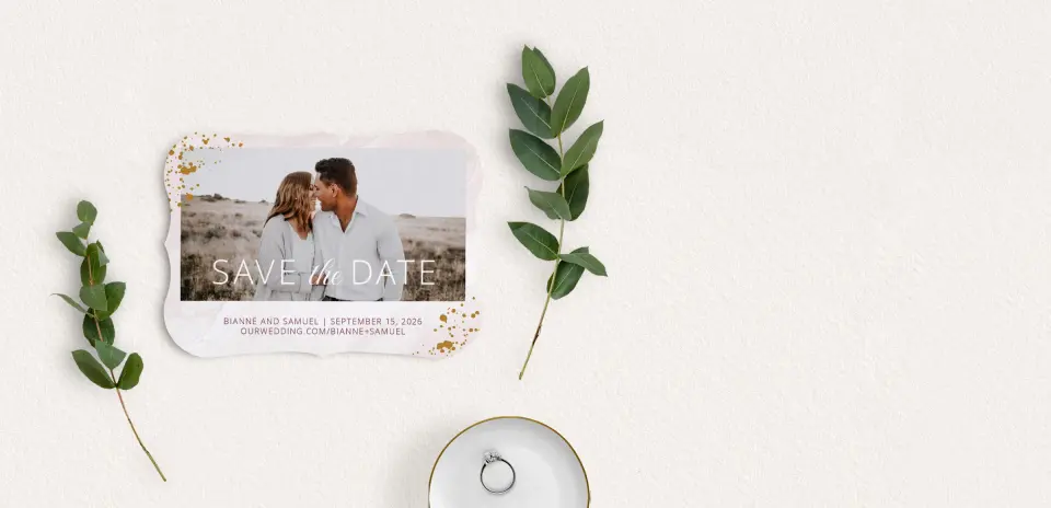 Save the Date Card with Optional Guest Addressing Service