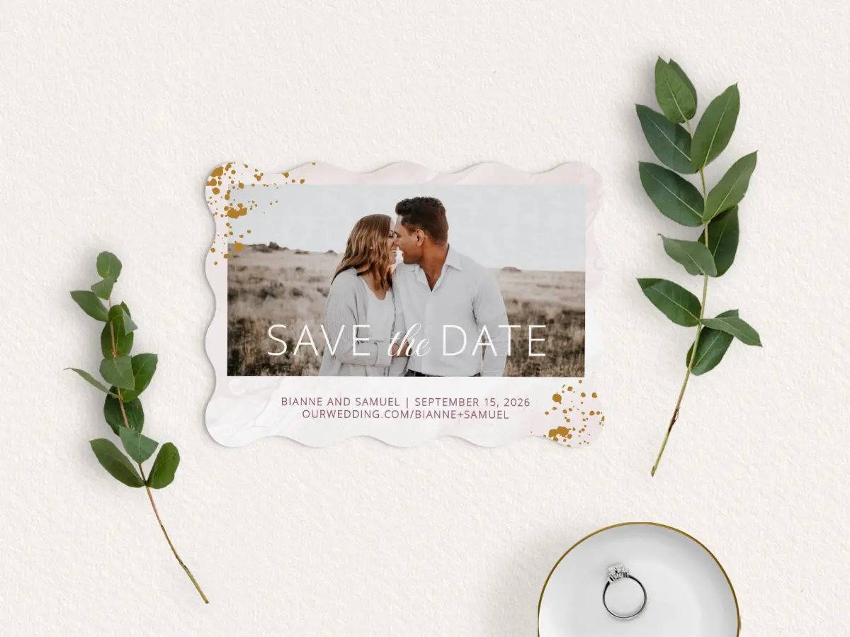 Save the Date Card with Optional Guest Addressing Service