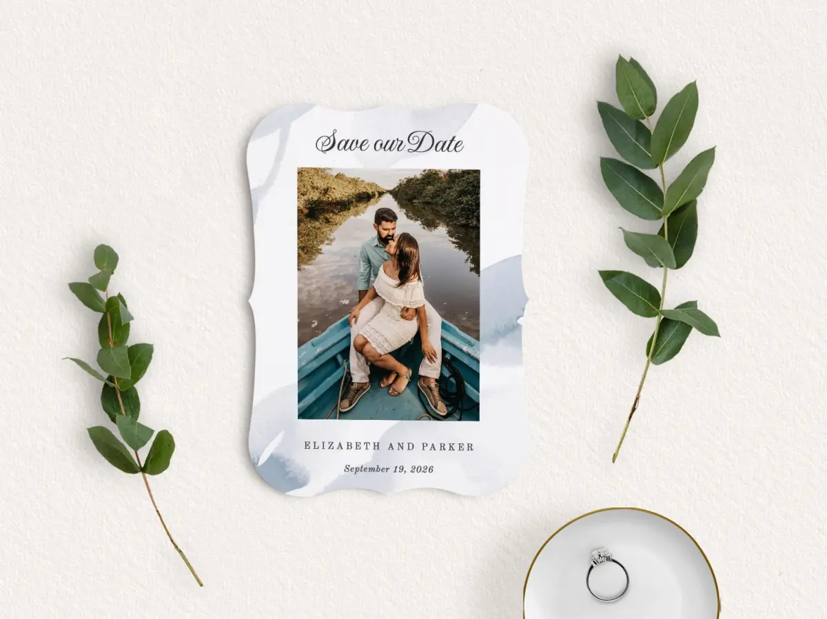 Save the Date Card with Optional Guest Addressing Service