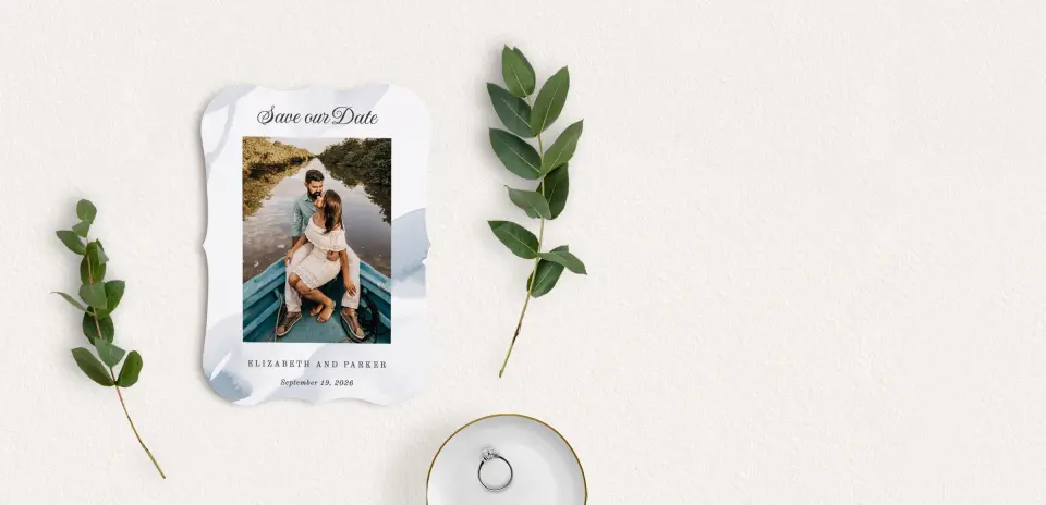 Save the Date Card with Optional Guest Addressing Service
