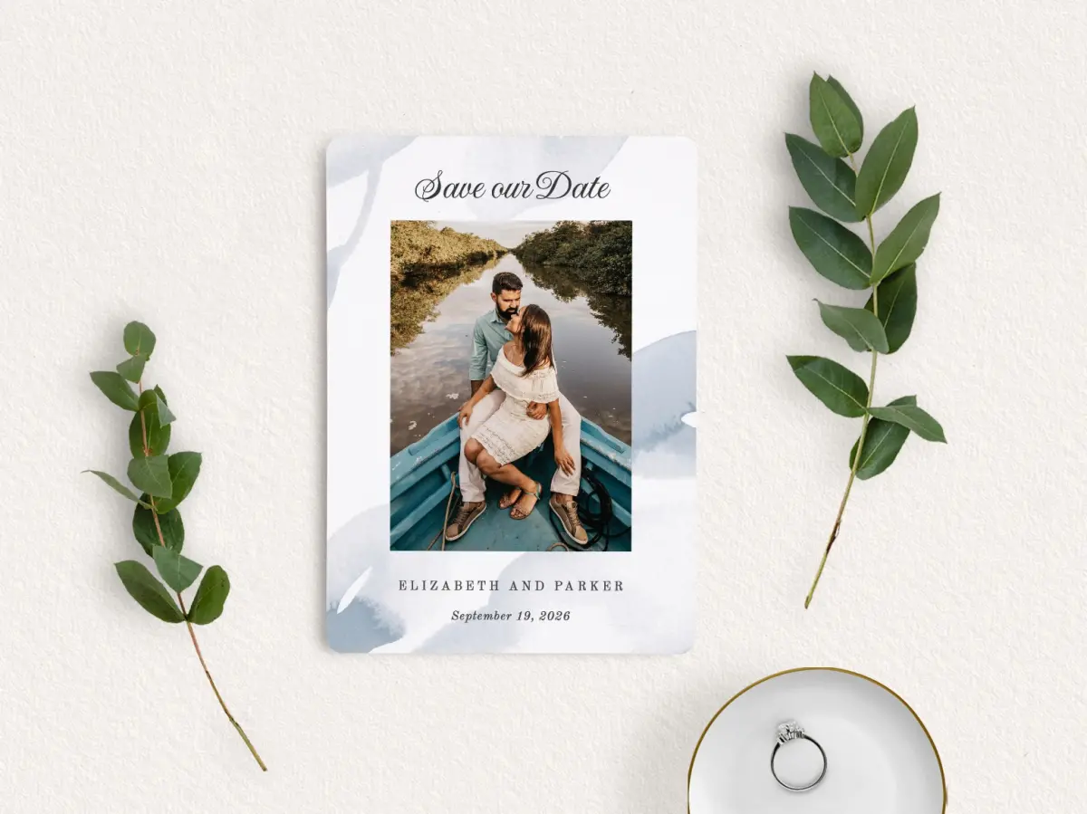 Save the Date Card with Optional Guest Addressing Service