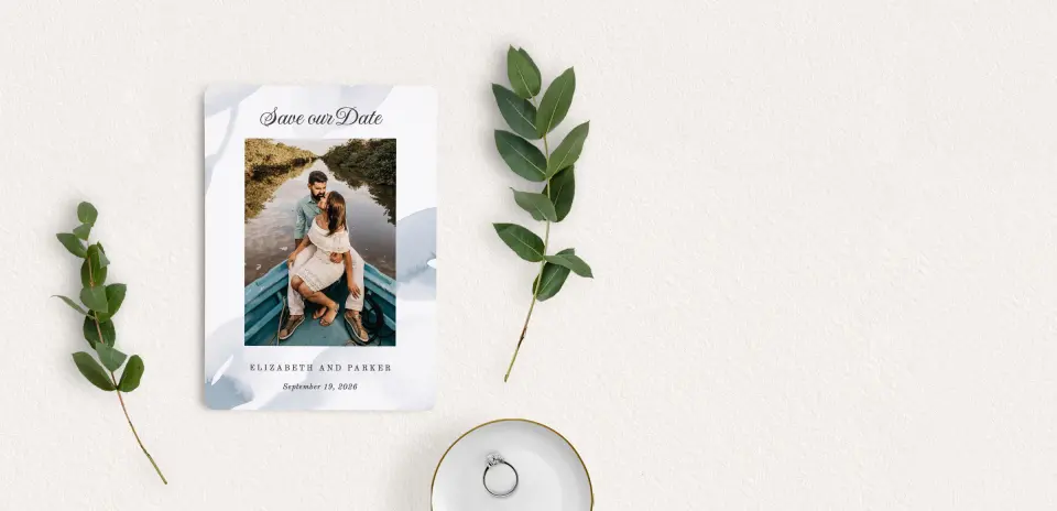 Save the Date Card with Optional Guest Addressing Service
