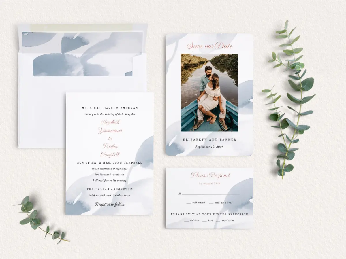 Front of Save the Date Card