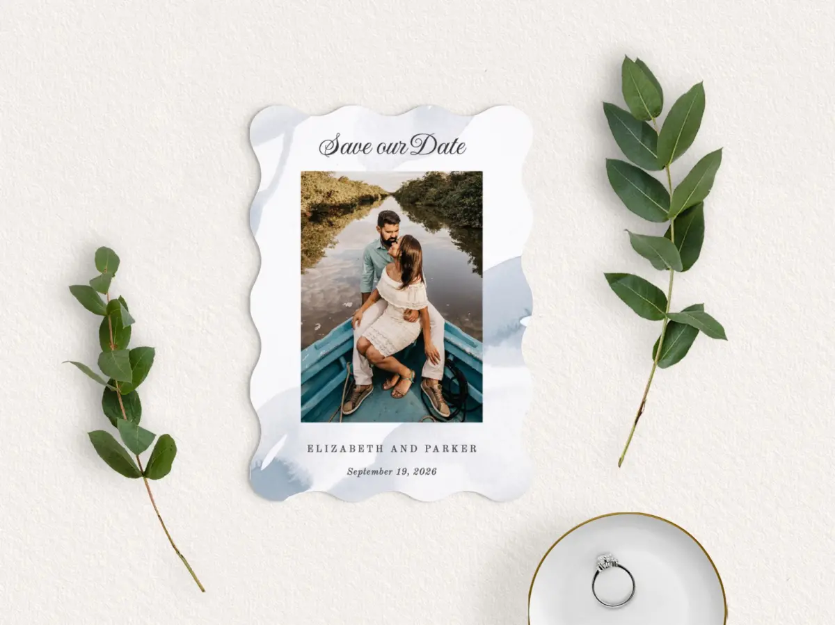 Save the Date Card with Optional Guest Addressing Service