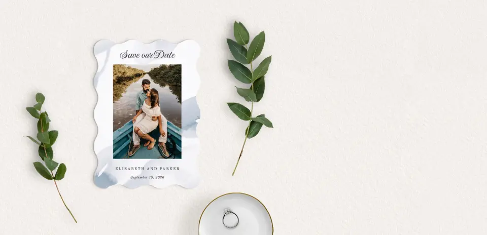 Save the Date Card with Optional Guest Addressing Service