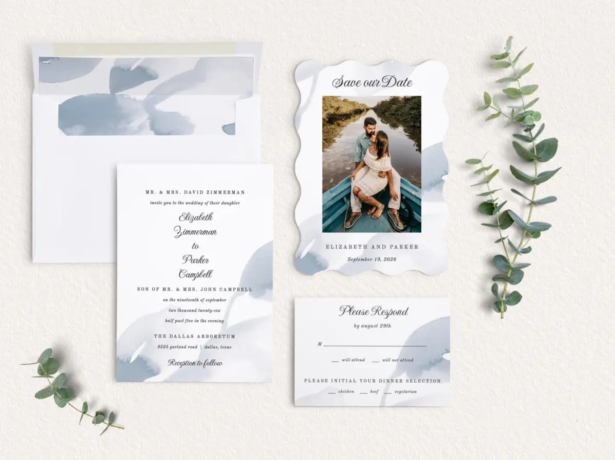 Front of Save the Date Card
