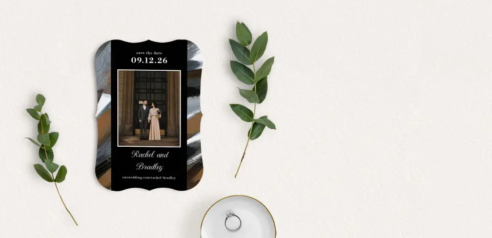 Save the Date Card with Optional Guest Addressing Service