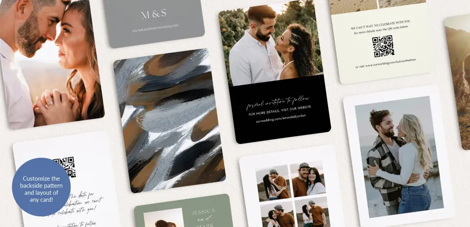 Back of Save the Date Card