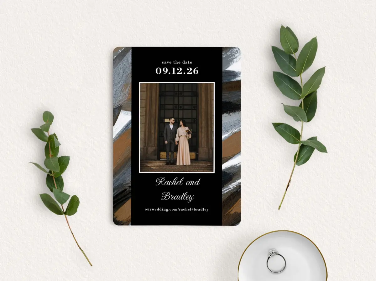 Save the Date Card with Optional Guest Addressing Service