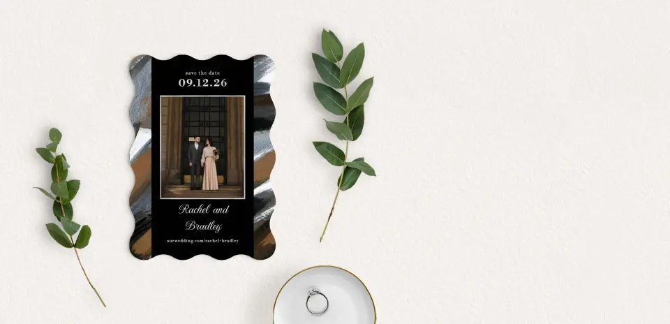 Save the Date Card with Optional Guest Addressing Service