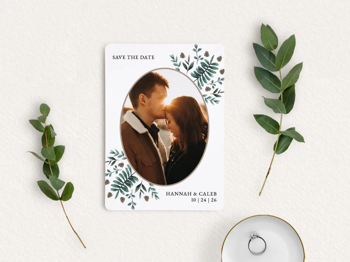 Save the Date Card with Optional Guest Addressing Service