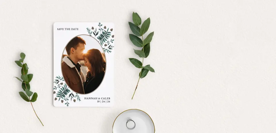 Save the Date Card with Optional Guest Addressing Service