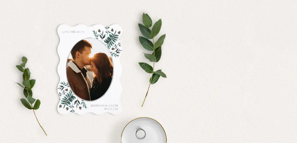 Save the Date Card with Optional Guest Addressing Service