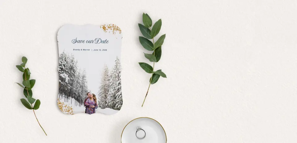 Save the Date Card with Optional Guest Addressing Service