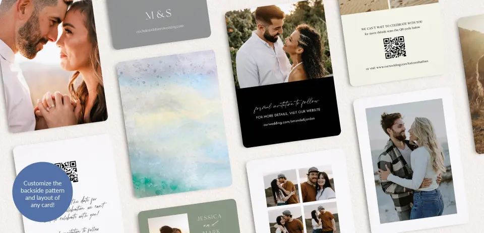 Back of Save the Date Card