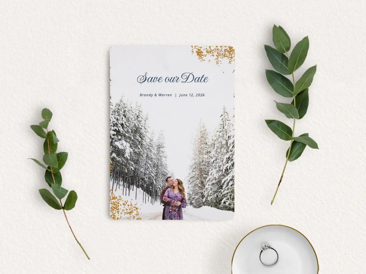 Save the Date Card with Optional Guest Addressing Service