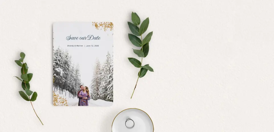 Save the Date Card with Optional Guest Addressing Service