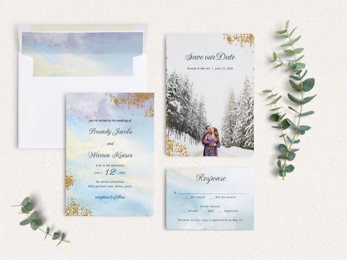 Front of Save the Date Card