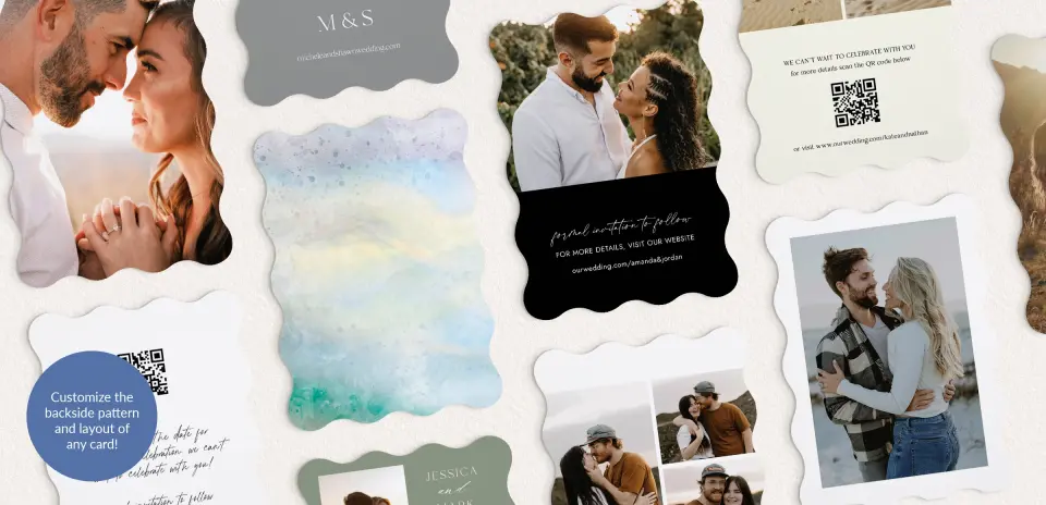 Back of Save the Date Card