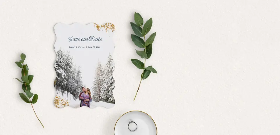 Save the Date Card with Optional Guest Addressing Service
