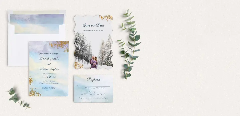 Front of Save the Date Card