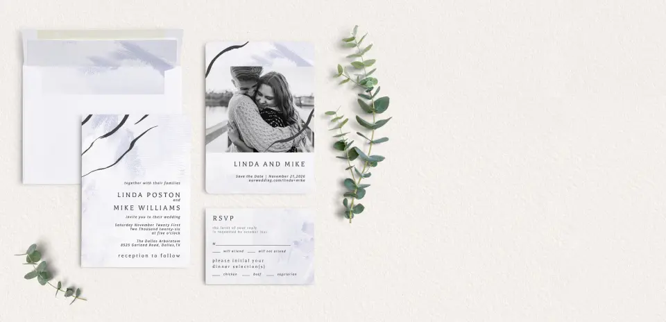 Front of Save the Date Card