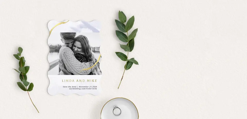 Save the Date Card with Optional Guest Addressing Service