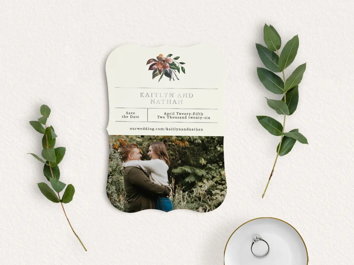 Save the Date Card with Optional Guest Addressing Service