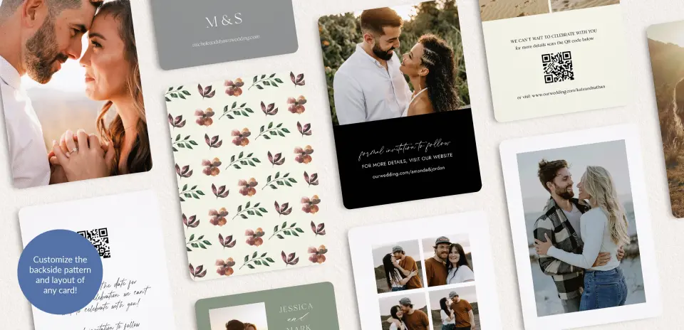 Back of Save the Date Card