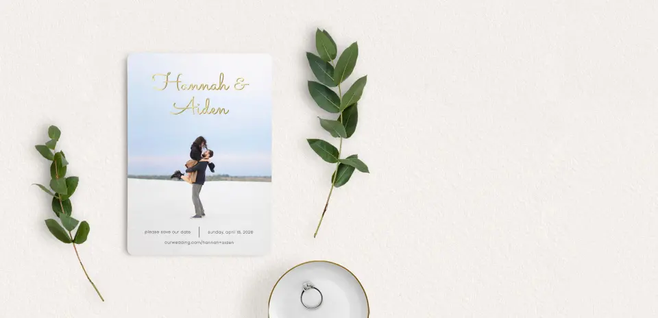 Save the Date Card with Optional Guest Addressing Service