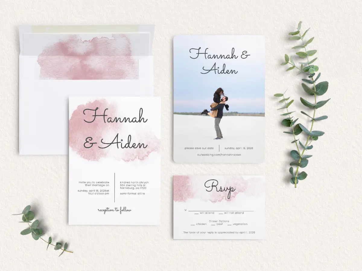 Front of Save the Date Card