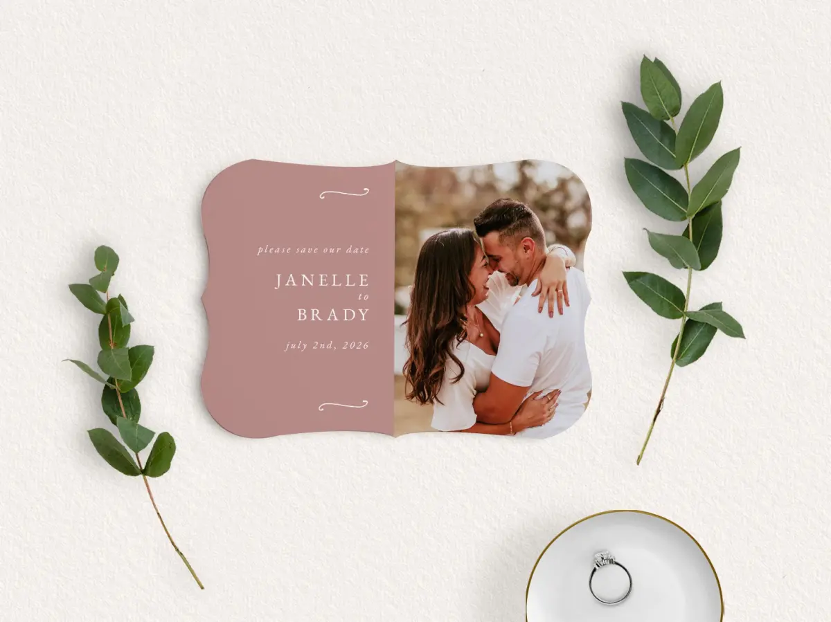 Save the Date Card with Optional Guest Addressing Service