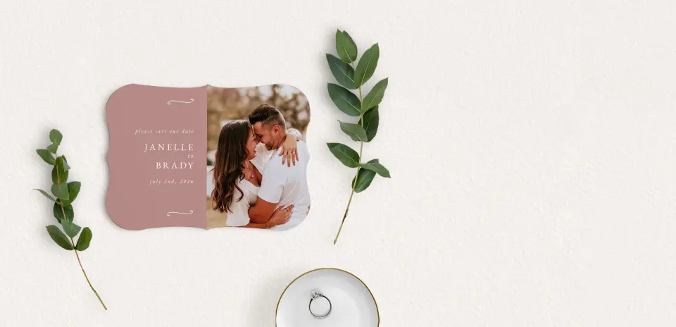 Save the Date Card with Optional Guest Addressing Service