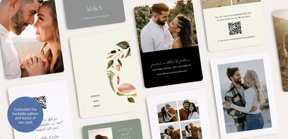 Back of Save the Date Card