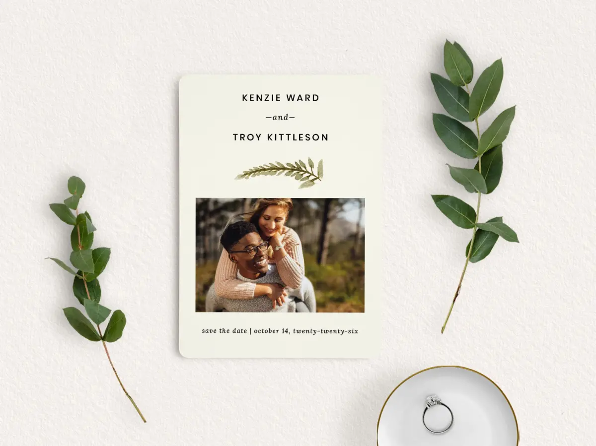 Save the Date Card with Optional Guest Addressing Service