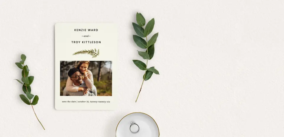 Save the Date Card with Optional Guest Addressing Service