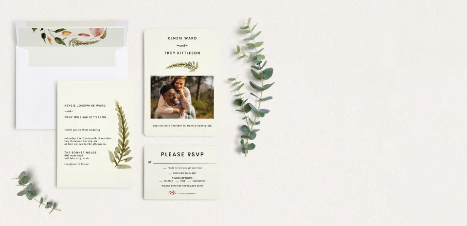 Front of Save the Date Card