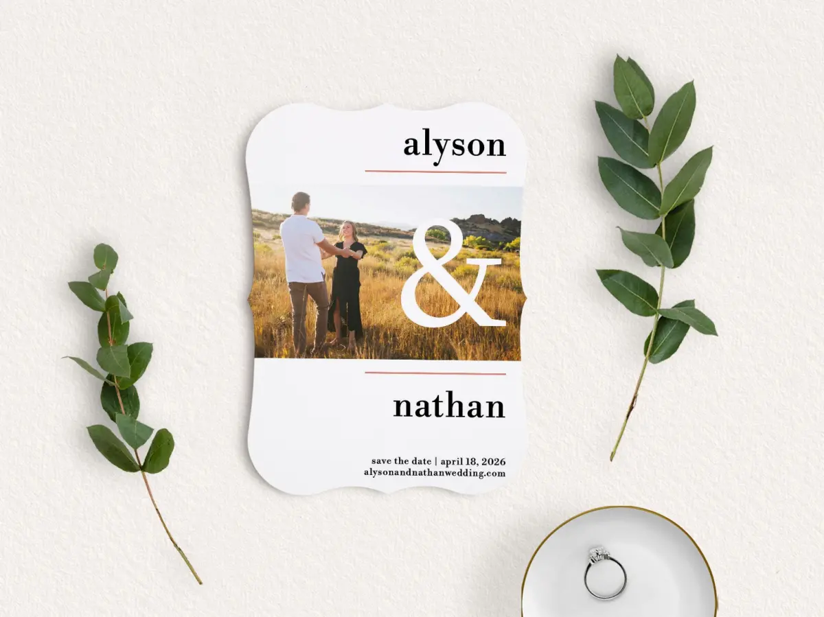 Save the Date Card with Optional Guest Addressing Service
