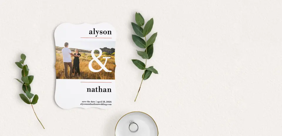 Save the Date Card with Optional Guest Addressing Service
