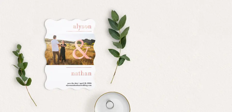 Save the Date Card with Optional Guest Addressing Service