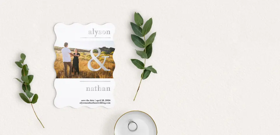 Save the Date Card with Optional Guest Addressing Service