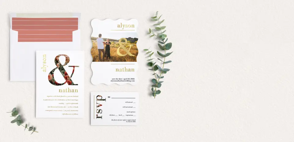Front of Save the Date Card